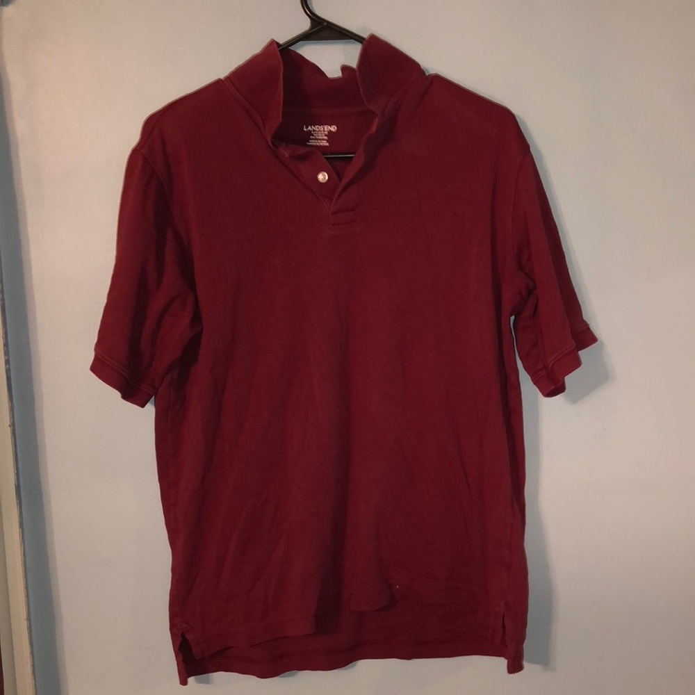 Burgundy uniform shirt collared